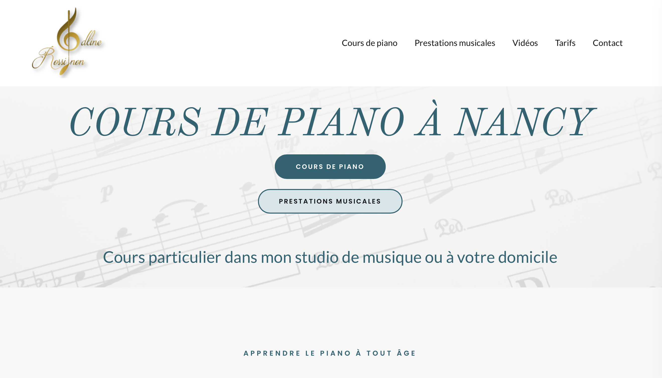 Page d'accueil du site Odline Rossignon